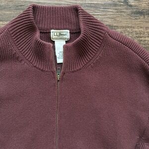 L.L. Bean Men's XL 100% Cotton Knit Full Zip Sweater